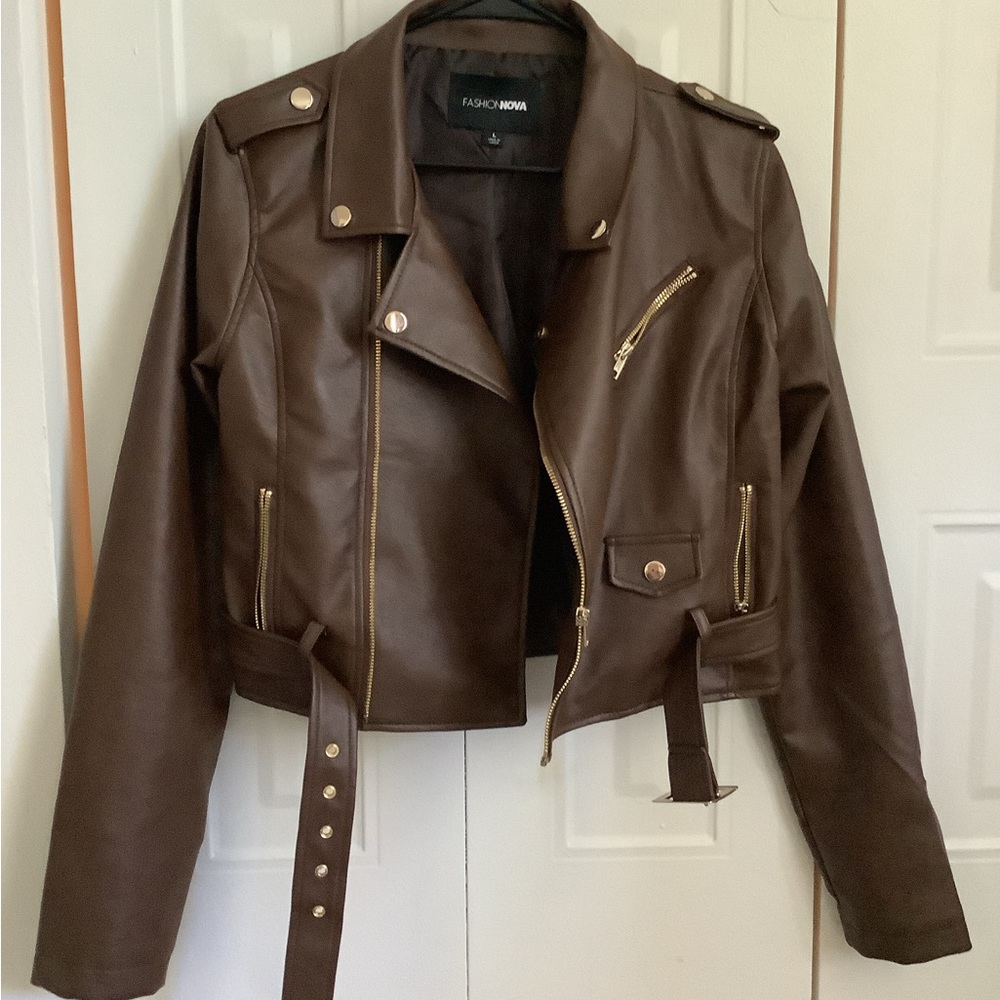Faux leather jacket